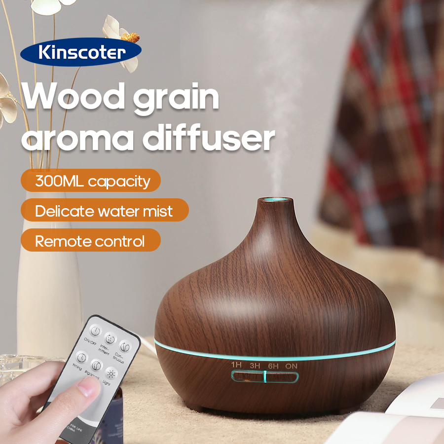 Lavender Oil - KINSCOTER 우드 그레인 아로마테라피 디퓨저 300ml